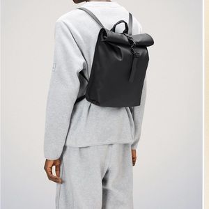 NWT RAINS Rolltop Rucksack Mini Backpack Navy Unisex